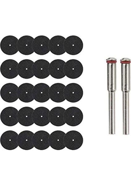 Döner Aletler Için 25 Adet 32MM Mandrelli Taşlama Tekerleği Reçine Kesme Diski Mini Dairesel Testere Bıçağı Döner Kesme Tekerleği (Yurt Dışından)