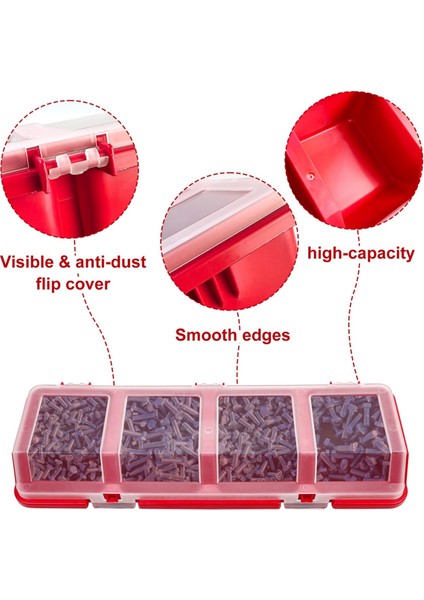 Adet Kapaklı Vida Düzenleyici Saklama Kutuları, Garaj Çivi Aletleri Düzenleme Için Plastik Istiflenebilir Donanım Düzenleyici Kutusu (Yurt Dışından) fırsatları