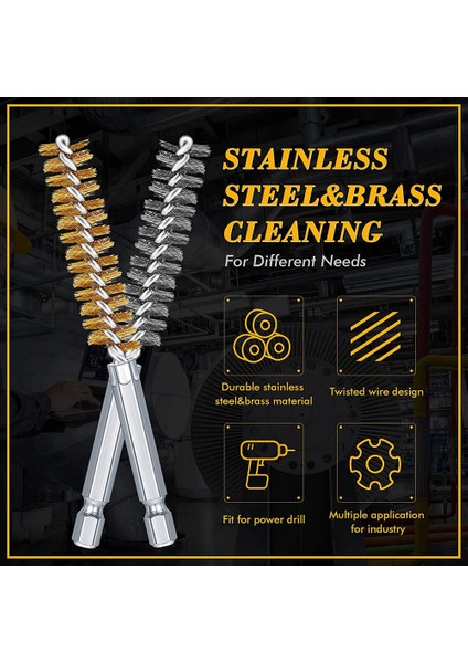 Delik Fırçası Bronz Temizleme Çelik Tel Delik Fırçası Seti Elektrikli Matkap Darbesine Uygun Paslanmaz Çelik Temizleme Fırçası (Yurt Dışından) indirimleri
