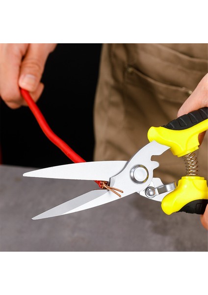 Paslanmaz Çelik Elektrikçi Makası Çok Işlevli Manuel Makas Oluk Kesme Tel ve Ince Çelik Levha (Yurt Dışından) fırsatları
