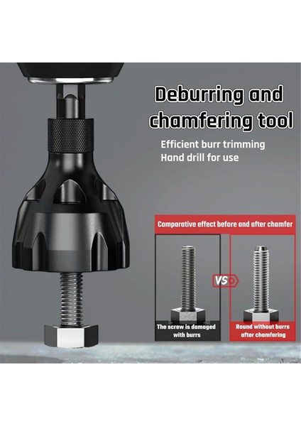 Metal Için Çapak Alma Aleti, Altıgen Şaftlı Diş Onarım Aleti ve Pah Kırma Aleti, 1/8-3/4 Inç (3 Mm-19 Mm) Ölçülerine Uygundur, Her Türlü Malzemeye Uygundur (Yurt Dışından) fırsatları