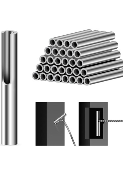 1/8 Inç Görünmez Kablo Korkuluk Terminali Mandal Açısı, Paslanmaz Çelik Ayarlanabilir Kablo Korkuluk Donanımı 30 Adet (Yurt Dışından) indirimleri