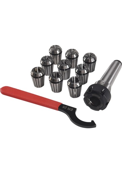 9 Adet ER25 Yaylı Pens + 1 Adet Mt3 M12 ER25 Pens Mandren Morse Konik Tutucu Cnc Freze Torna Tezgahı Takımı Için (Yurt Dışından)