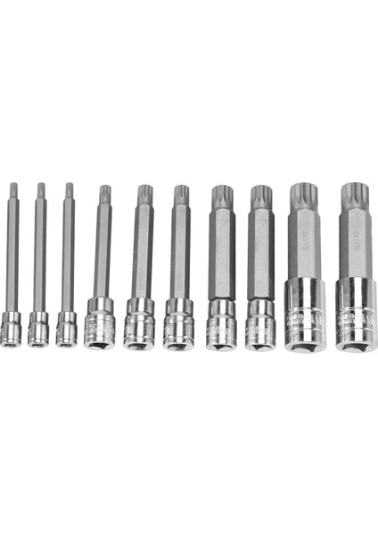 10 Parça 4 Inç Spline Uçlu Soket Takımı M Tipi Üniversal Manşon M4-M18 Üçlü Kare Spline Uçlu Soket Takımı (Yurt Dışından) fırsatları