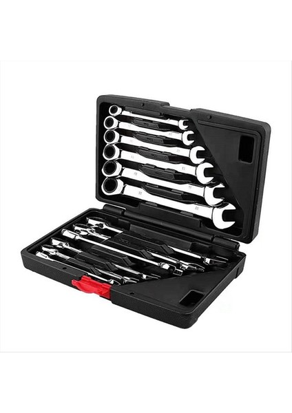 12 Parça Çift Amaçlı Cırcırlı Anahtar Sabit Anahtar El Aleti Seti 72 Diş (Yurt Dışından) fırsatları