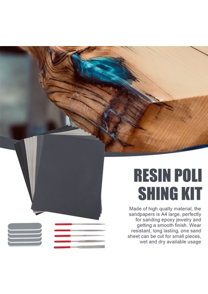 23 Parça Reçine Döküm Aletleri Seti, Epoksi Reçine Cilalama Seti, 12 Zımpara Kağıdı, 5 Cila Bloğu, 5 Şekil Dosyası, 1 Fırça (Yurt Dışından) indirimleri
