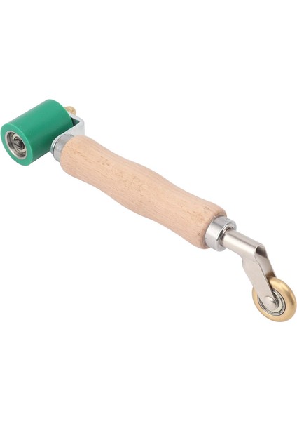 40 mm Duvar Kağıdı Rulosu Dikiş Rulosu Çelik, Ahşap Saplı Silikon Dikiş Rulosu Çift Amaçlı Pirinç Tekerlek Pvc Kaynak B (Yurt Dışından)