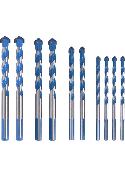 10 Adet Tungsten Karbür Duvar Matkap Ucu Seti Metal Çelik Porselen Seramik Karo Beton Tuğla Plastik Ahşap (6 8 10 12 Mm) (Yurt Dışından)