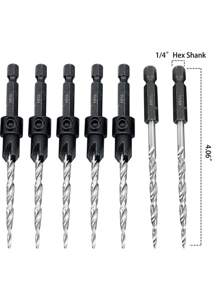 Pilot Delik Delmek Için 2 Adet Konik Matkap Ucu ve 5 Adet Ahşap Havşa Matkap Ucu Seti (Yurt Dışından) fırsatları