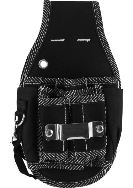 9'u 1 Arada Tornavida Yardımcı Seti Tutucu En Kaliteli 600D Naylon Kumaş Alet Çantası Elektrikçi Bel Cebi Alet Kemeri Kılıfı (Yurt Dışından)