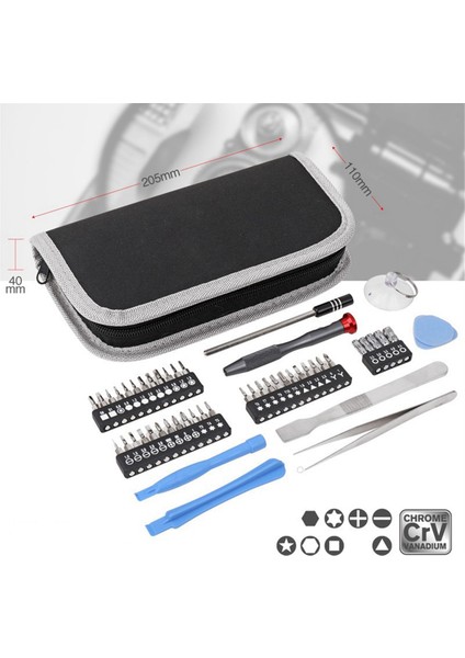 49 Parça Cep Telefonu Bakım Alet Seti - Çiçek Şeklinde Üçgen Hassas Tornavida Seti (Yurt Dışından) fiyatları
