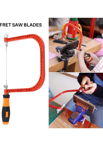 6 Inçlik Baş Testeresi El Testeresi, Dekupaj Testeresi Baş Testeresi Çerçevesi ve Ahşap, Plastik, Kauçuk Vb. Için Ekstra 20 Parça Yedek Bıçak Seti (Yurt Dışından) fırsatları