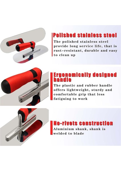 Paslanmaz Çelik Havuz Malası Düz Beton Bitirme Malası Aletleri Çimento Alçıpan Sıva Duvarcılık Inşaat Aletleri (Yurt Dışından) fırsatları