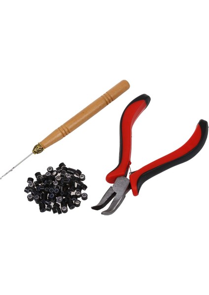 Saç Uzatma Pense Kancası Alet Seti + Mikro Bağlantı Boncukları (Yurt Dışından)