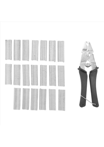 1 Adet Domuz Halkası Pense Aleti ve 600 Adet M Klips Tavuk Kafesi Teli (Yurt Dışından)