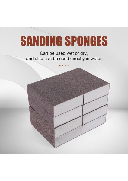 60-220 Gritlik 8'li Zımpara Süngeri, Kaba Ince Zımpara Blokları, Metal Ahşap Cilası Için Zımpara Köpüğü Zımpara Kağıdı (Yurt Dışından) indirimleri