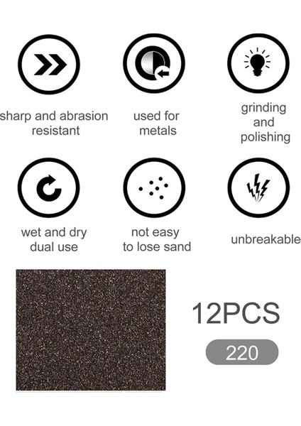 12 Adet Zımpara Süngeri 220 Grit Ince Zımpara Blokları Alçıpan, Metal, Ahşap, Yıkanabilir ve Tekrar Kullanılabilir (Yurt Dışından) fiyatları