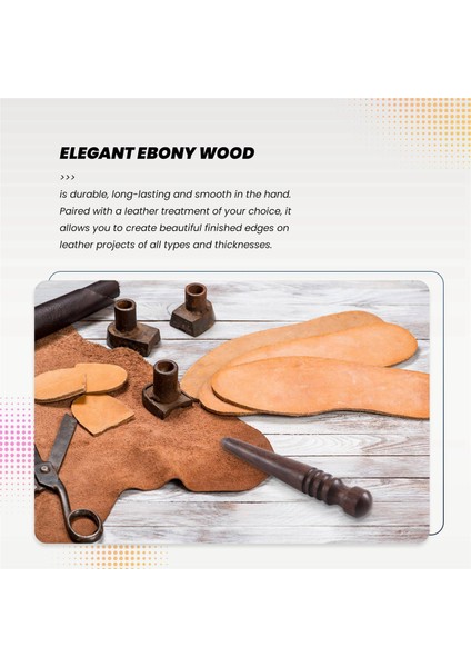 Ahşap Deri Parlatma Aleti - Konik Kenarlı Parlatıcı, Çeşitli Deri Kalınlıklarının Parlatılması Için 4 Oluğa Sahiptir (Yurt Dışından) fiyatları