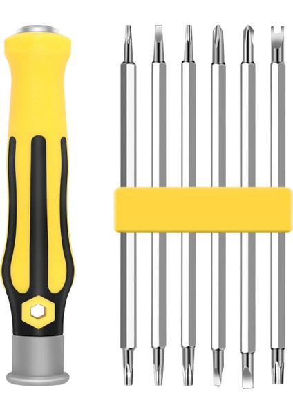 12'si 1 Arada Çok Işlevli Ev Tornavida Seti Tornavida Özel Şekilli Phillips Çift Uçlu Torx Tornavida (Yurt Dışından)