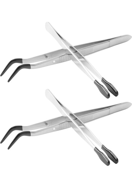 4 Adet Kauçuk Uçlu Cımbız Seti El Sanatları Laboratuvarı Endüstriyel Hobi Cımbız Pense Mücevher Damgası Plastik Kutu 12/15 cm (Yurt Dışından) fiyatları