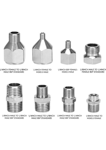 Kompresör ve Airbrush Hortumu Için 8 Parçalı Esnek Airbrush Adaptör Bağlantı Seti (Yurt Dışından) fırsatları