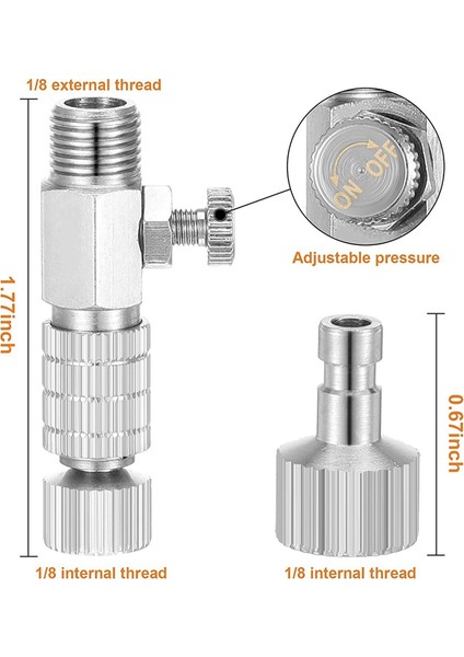 Hava Fırçası Hızlı Çıkarma Adaptörü 1/8 Inç Fiş Erkek ve Dişi Bağlantı Parçası Hava Kompresörü Airbrush Hortum Adaptörü (Yurt Dışından) indirimleri