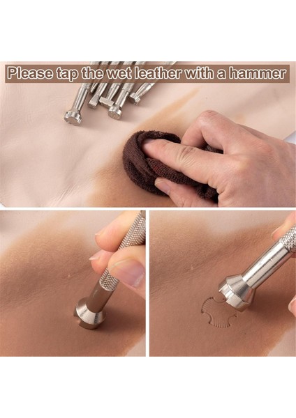 Adet Deri Damgası, Alaşımlı Çelik Deri Oyma Damgalama Delme Aletleri Deri El Sanatları Tasarım Çalışmaları Için - Gümüş (Yurt Dışından) modelleri