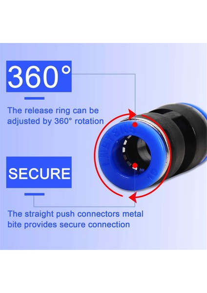 Hızlı Bağlantı Kiti, Itmeli Doğrudan Bağlantı, Pnömatik Hava Hattı Konnektörü Doğrudan Bağlantı (4MM/6MM/8MM/10MM/12MM) 40 Adet (Yurt Dışından) indirimleri