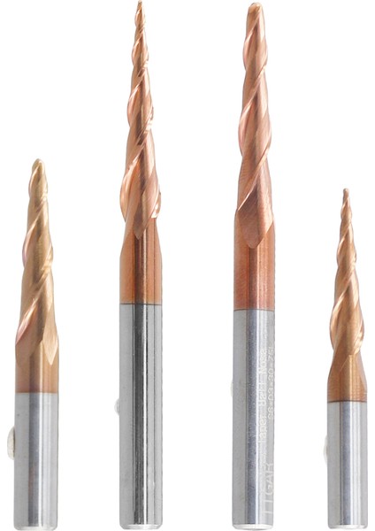 Adet Karbür Spiral Konik Küresel Burunlu Freze 6mm Saplı Freze Ucu Ağaç Işleme Cnc Oyma Uçları Ahşap Freze Kesici (Yurt Dışından)