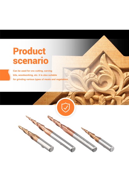 Adet Karbür Spiral Konik Küresel Burunlu Freze 6mm Saplı Freze Ucu Ağaç Işleme Cnc Oyma Uçları Ahşap Freze Kesici (Yurt Dışından) indirimleri