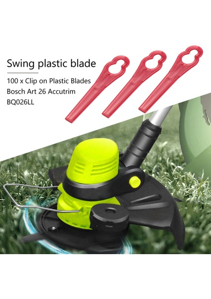 DKGT06 20V Lityum 1500MAH Akülü Çim Biçme Makinesi Bahçe Zamanlayıcısı Için 100 Adet Salıncak Plastik Bıçak Kolye Ucu (Yurt Dışından) fiyatları