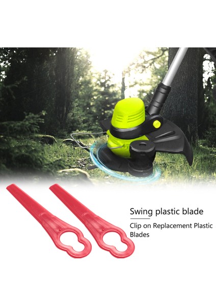 DKGT06 20V Lityum 1500MAH Akülü Çim Biçme Makinesi Bahçe Zamanlayıcısı Için 100 Adet Salıncak Plastik Bıçak Kolye Ucu (Yurt Dışından) modelleri