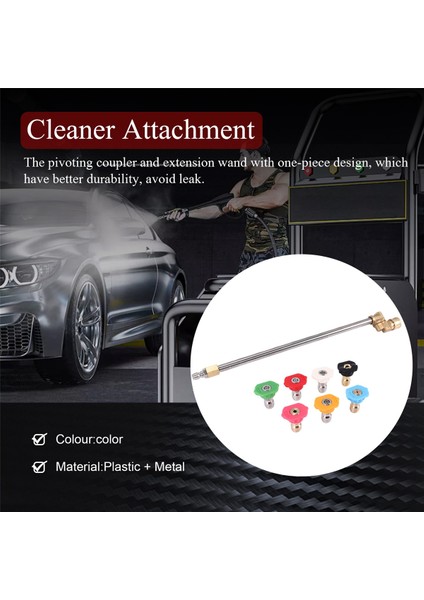 Temizleyici Aparatı, Döner Bağlantı Parçalı Basınçlı Yıkayıcı Uzatma Çubuğu, 7 Nozul Ucu, 1/4 Inç Hızlı Bağlantı, 17 Inç (Yurt Dışından) fırsatları