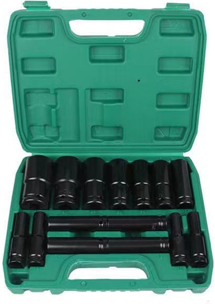 Darbeli Soket Seti 1/2 Sürücü - 15 Parça - Metrik Boyut (10-32 Mm) Soketler 6 Noktalı Altıgen Tasarım (Yurt Dışından)