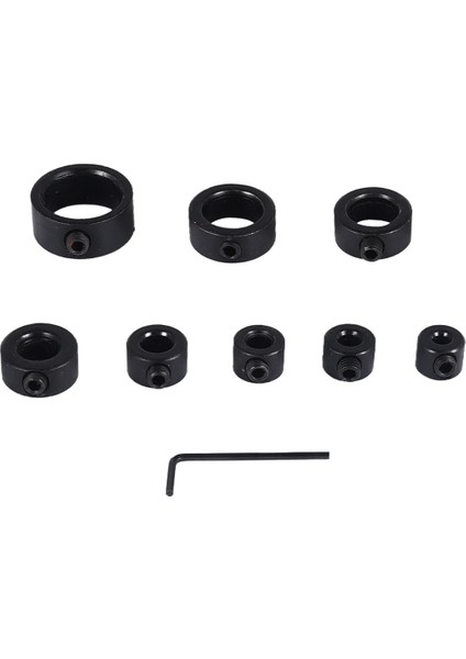 Matkap Durdurma Ucu Yaka Seti, 9 Parça Ayarlanabilir Matkap Derinliği Durdurma Yaka Sınır Halkası ve Karbon Çelik Matkap Uçları Için Set (Yurt Dışından)
