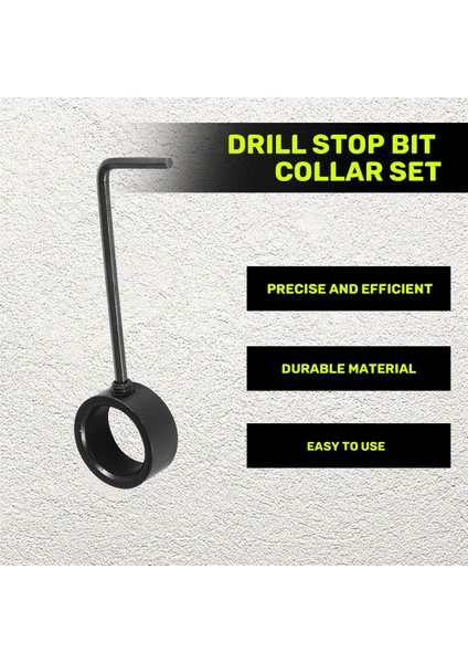 Matkap Durdurma Ucu Yaka Seti, 9 Parça Ayarlanabilir Matkap Derinliği Durdurma Yaka Sınır Halkası ve Karbon Çelik Matkap Uçları Için Set (Yurt Dışından) fırsatları