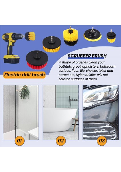 21 Parça Matkap Fırçası Ek Parçaları Seti, Döndürme, Uzatma, Uzun Ek Parçalı, Çok Amaçlı Temizlik, Derz, Fayans, Lavabo, Küvet, Banyo (Yurt Dışından) fırsatları