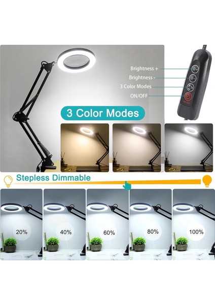 Lehimleme Istasyonu Yardımcısı, Lambalı 10X Büyüteç, Timsah Klipsli Pcb Standlı Büyüteçli Masa Lambası (Yurt Dışından) fırsatları