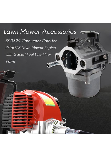 Briggs & Stratton 796077 Çim Biçme Makinesi Motoru Için Conta Yakıt Hattı Filtre Valfi ile 590399 Karbüratör Karbüratörü (Yurt Dışından) fırsatları