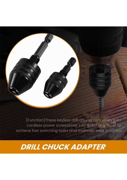 Adet Altıgen Şaftlı Anahtarsız Matkap Mandren, Tornavida Dönüştürücü Matkap Adaptörü Hızlı Değişim Matkap Ucu Aracı (0,6-8 Mm, 0,3-3,6 Mm) (Yurt Dışından) indirimleri