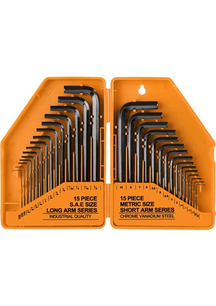 30 Parçalı Altıgen Anahtar Seti Bilyalı Anahtar Metrik Inç Altıgen Alet Altıgen Anahtar Anahtarı (Yurt Dışından)