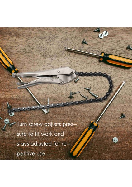 10 Inç Zincir Mengene Kelepçe Pense Kilitli Kavrama Anahtarı Yağ Filtresi Borusu 16,5 Inç Zincir Uzunluğu (Yurt Dışından) modelleri