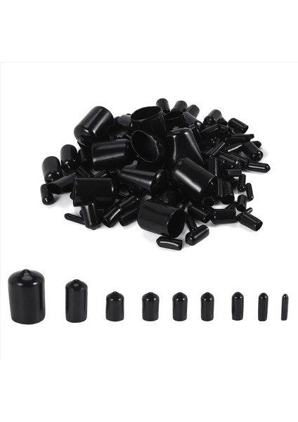 160 Adet Çeşitli Boyutlarda Uç Kapakları, 9 Boyutta Vinil Cıvata Vida Kapakları (Yurt Dışından)