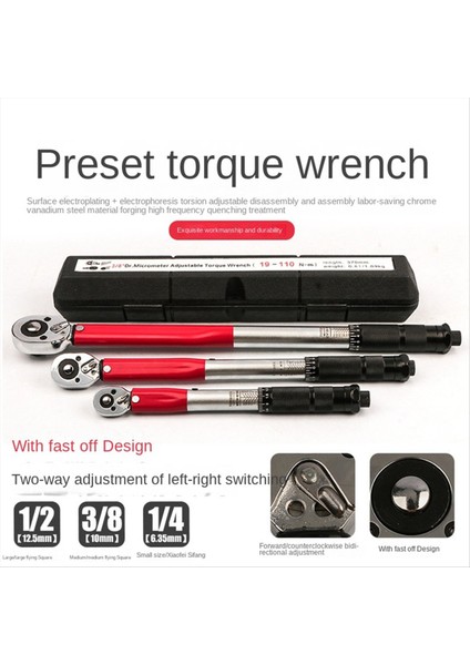 Tork Anahtarı Ayarlanabilir Ön Ayarlı kg Araba Lastiği Seti 1/4 Inç 5-25N.M (Yurt Dışından) fiyatları