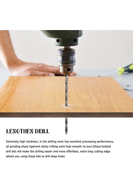 5 Adet Ekstra Uzun Yüksek Hızlı Çelik Matkap Ucu Seti Düz Şaftlı Büküm Matkap Ucu Aracı 2-5mm Ahşap Için (Yurt Dışından) fiyatları