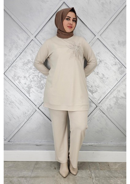 Kadın Dikme Detaylı Tesettür Takım modelleri