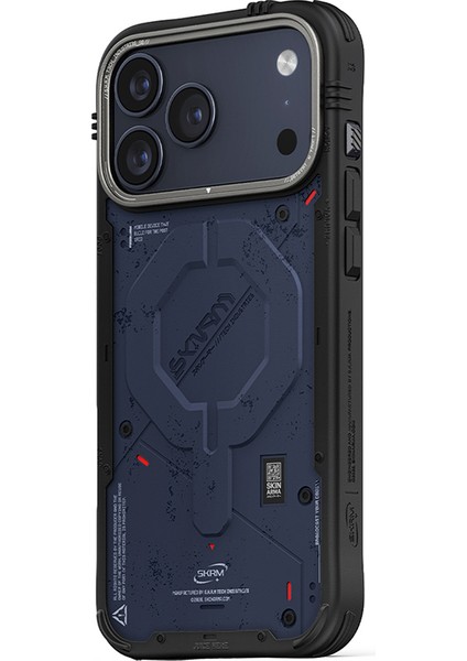 iPhone 17 Pro Max Uyumlu Kılıf M-Safe Şarj Özellikli Airbag Tasarımlı Skinarma Vigor Kapak Mavi modelleri