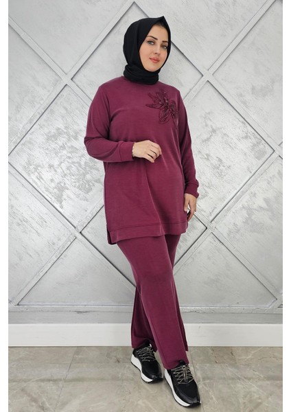 Kadın Dikme Detaylı Tesettür Takım