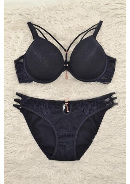 Silikonlu Taşlı Simli Sütyen Takım Kadın 5020 fiyatları