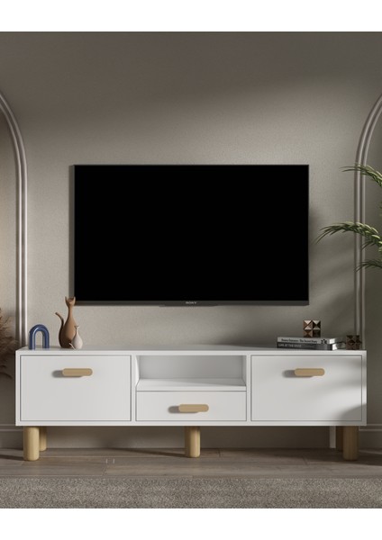 1327DROPDD-32 Tv Sehpası Beyaz-Safirmeşe